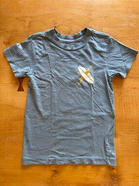 Tiny Whales Boys Blue "RADNESSS SERVED DAILY" Shirt, Size 4